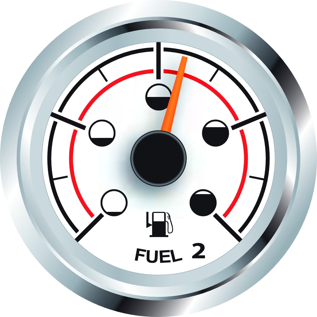 White Fuel Level Meter Auxiliary Tank 2