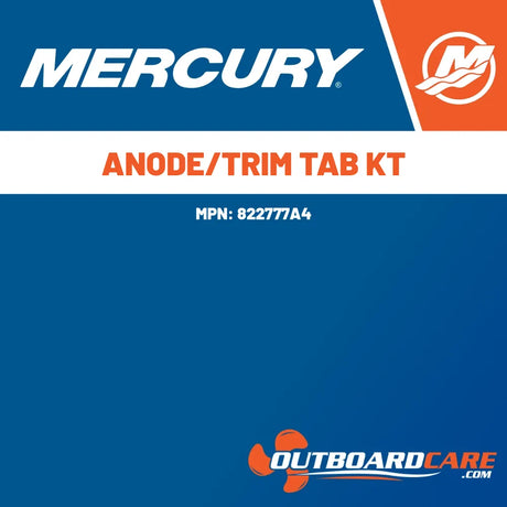 822777A4 Anode/trim tab kt Mercury
