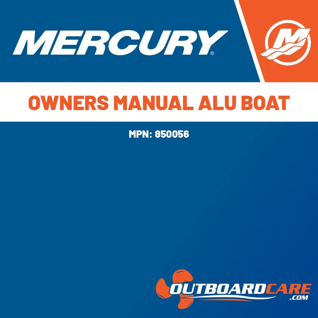 850056 Owners manual alu boat Mercury