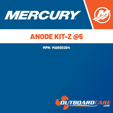 MAR00204 Anode kit-z @5 Mercury