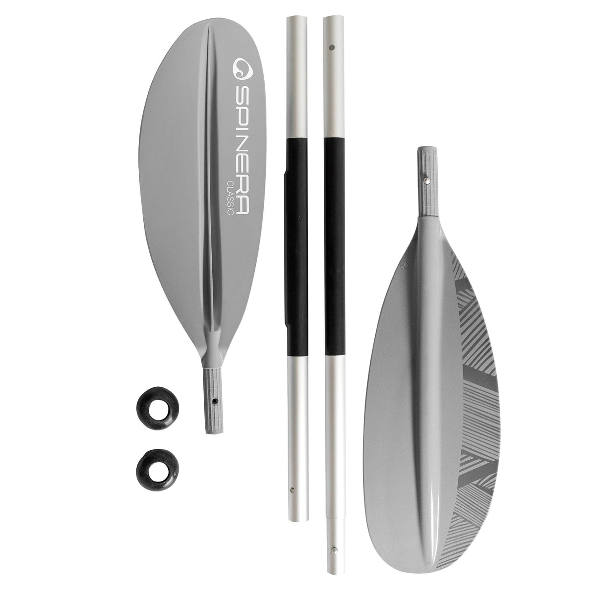 24254 Kayak Paddle Classic grey - Alu 4 pieces - 230cm Spinera