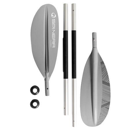 24254 Kayak Paddle Classic grey - Alu 4 pieces - 230cm Spinera